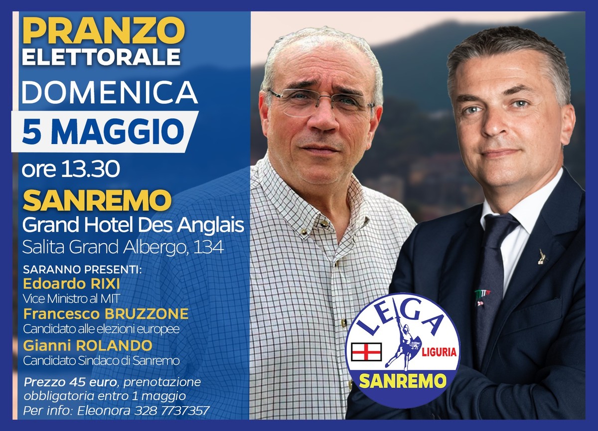 Sanremo Domenica Maggio Pranzo Elettorale Della Lega A Sostegno Di