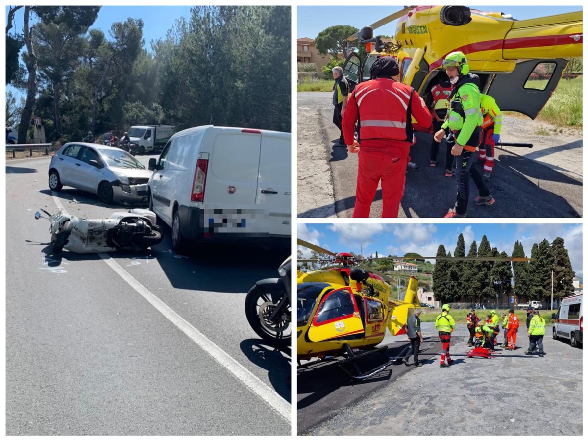 Scontro Tra Auto, Scooter E Furgone: A Diano Marina Arriva L ...