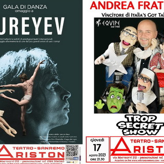 Sanremo: Gala di Danza omaggio a Rudolf Nureyev e spettacolo di Andrea Fratellini all'Ariston