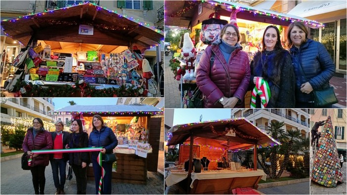 Bordighera inaugura le casette in legno di Natale in corso Italia (Foto e video)