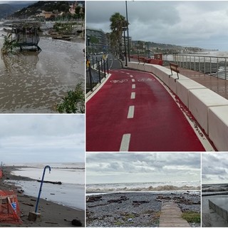 Mareggiata a Ventimiglia: nonostante i 'colpi' delle onde è salva la passeggiata a sbalzo (Foto e video)