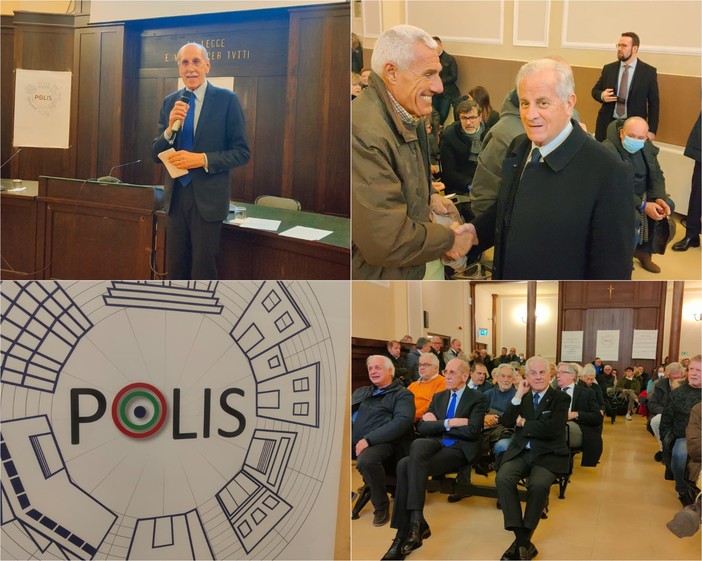 Assemblea di Polis, il sindaco Claudio Scajola dà la carica ai suoi: “Imperia non si ferma”. Io col Terzo Polo? ‘Mai pranzato con la Paita” (foto e video)