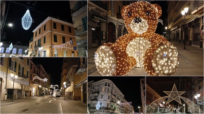 Ventimiglia verso il Natale: accese le luminarie lungo le vie cittadine (Foto e video)