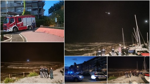 Disperso alla foce del Nervia, sospese le ricerche in mare tra Ventimiglia e Camporosso: riprenderanno sabato mattina (Foto e video)