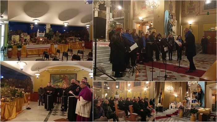 Bordighera celebra l'Immacolata con messa e concerto, inaugurato presepe di dodici metri a Terrasanta (Foto e video)