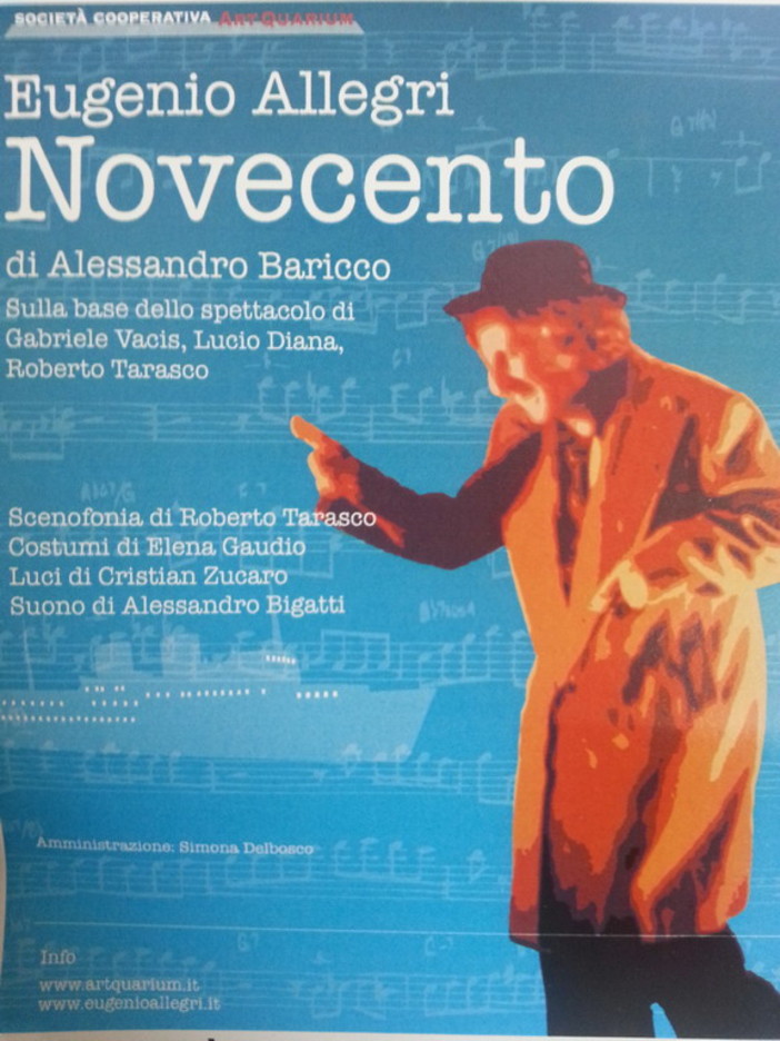 Ventimiglia: Eugenio Allegri recita ‘Novecento’ al Forte dell’Annunziata, la sfida teatrale dell’Amministrazione