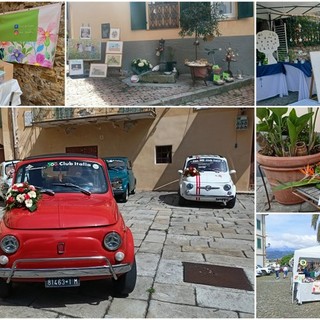 Al via &quot;Ciaraffi in fiore&quot; a Bordighera: musica, arte, oggetti vintage e Fiat 500 animano la città alta (Foto e video)