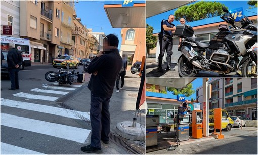 Scontro moto-auto: mobilitazioni di soccorsi a Bordighera (Foto)