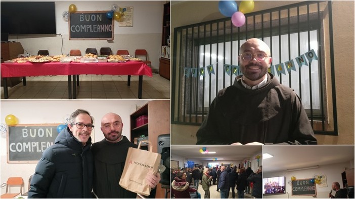 &quot;Buon compleanno!&quot;: Bordighera festeggia padre Faustino (Foto e video)