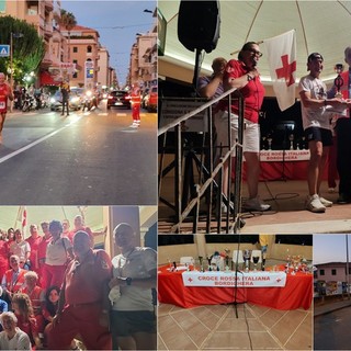 Bordighera, il caldo non scoraggia: in 150 alla 'Podistica in notturna' della Croce Rossa (Foto e video)