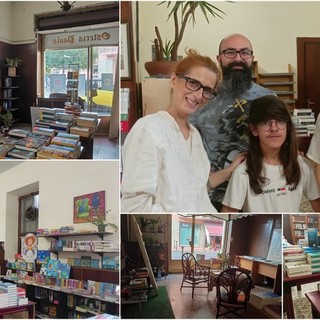 Bordighera, incendio distrugge libreria: Donatella ed Emanuela aprono un corner provvisorio (Foto e video)