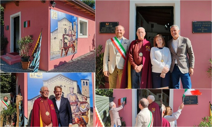 Dedicata a Luigino Maccario la nuova sede della Compagnia Balestrieri Città di Ventimiglia (Foto e video)