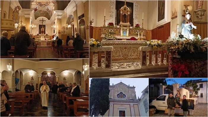 Bordighera, la Madonna miracolosa di Taggia arriva a Borghetto San Nicolò (Foto e video)