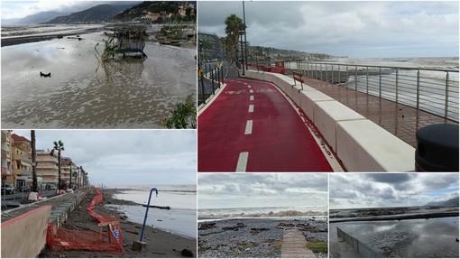 Mareggiata a Ventimiglia: nonostante i 'colpi' delle onde è salva la passeggiata a sbalzo (Foto e video)