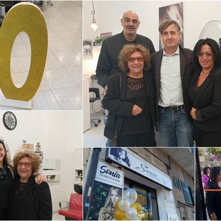 Camporosso, Sonia Parrucchieri festeggia 50 anni: taglio del nastro con il sindaco Gibelli (Foto e video)