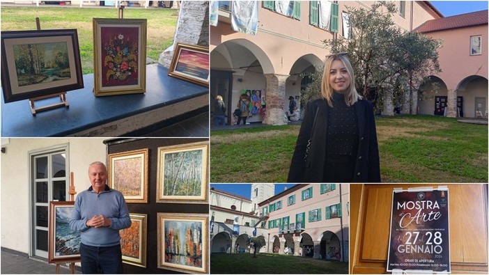 Ventimiglia, mostra d'arte collettiva in esposizione nel chiostro della chiesa di Sant'Agostino (Foto e video)