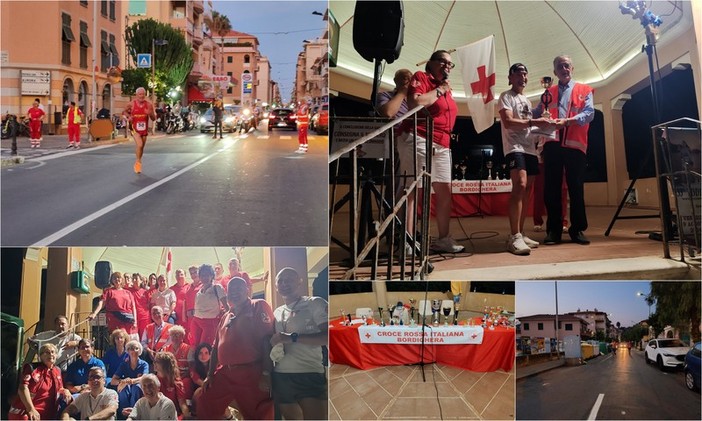 Bordighera, il caldo non scoraggia: in 150 alla 'Podistica in notturna' della Croce Rossa (Foto e video)