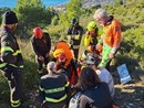 Biker cade in un sentiero a Cervo, in elisoccorso al Santa Corona (foto e video)