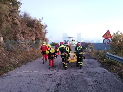 Malore a Rezzo e incidente a Borgomaro: doppio intervento dell'elicottero nell'entroterra imperiese (foto e video)