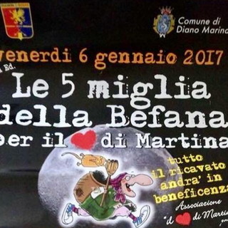 Diano Marina: domani appuntamento con la prima edizione della '5 miglia della Befana'