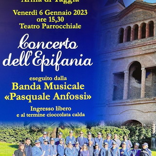 Taggia: venerdì prossimo, appuntamento con il Concerto dell'Epifania della Banda Pasquale Anfossi