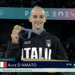 La Liguria sul tetto del mondo: Alice D’Amato è medaglia d’oro alle Olimpiadi nella ginnastica artistica