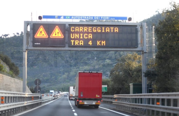 Viabilità: i cantieri della prossima settimana sulla A10 (Savona-Ventimiglia) e sulla A6 (Torino-Savona)