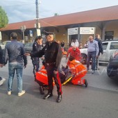 Sanremo: autoarticolato di una scuderia da rally investe un agente della Municipale, 37enne portato in ospedale (Foto)