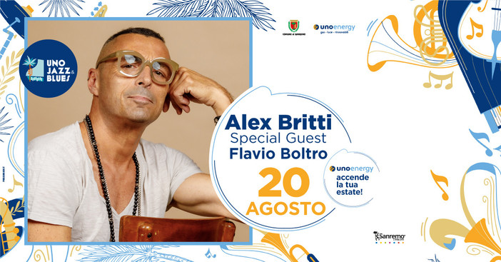 Un sabato di grande musica a Sanremo: sul palco di Pian di Nave arriva Alex Britti