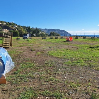 Bordighera: quasi pronta l'area cani in Arziglia, ultimi giorni di lavoro per il montaggio (Foto)