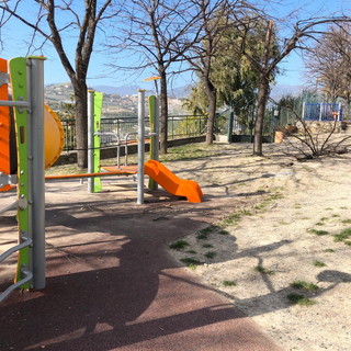 Sanremo: albero spezzato dalla forza del vento in un parco giochi per bambini a Bussana (Foto)