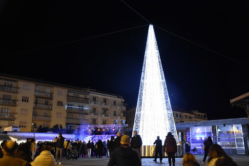 L'albero di Natale installato l'anno scorso in piazza Colombo