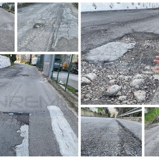 Sanremo: asfalti disastrati in zona San Lorenzo e Rio Massè, l'appello dei residenti al Comune (Foto)