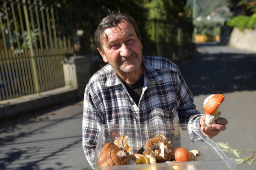 Sanremo: Armandino è tornato a San Giacomo con il solito 'cavagno' stracolmo di funghi