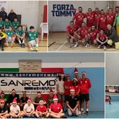 Pallamano, al Palazzetto dello sport amichevole tra gli under 17 e i veterani dell'Abc Bordighera (Foto e video)