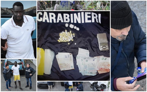 Sanremo: sorpreso con 76 'palline' di crack, spacciatore senegalese arrestato ieri pomeriggio dai Carabinieri (Foto)