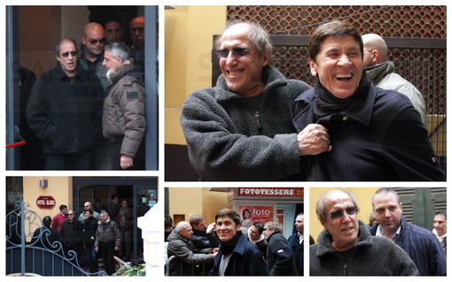 Sanremo: ecco Adriano Celentano, dopo il pranzo al Globo sono iniziate le prove all'Ariston