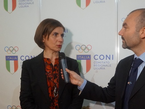 Antonella Iannucci intervistata da Federico Marchi (foto d'archivio)