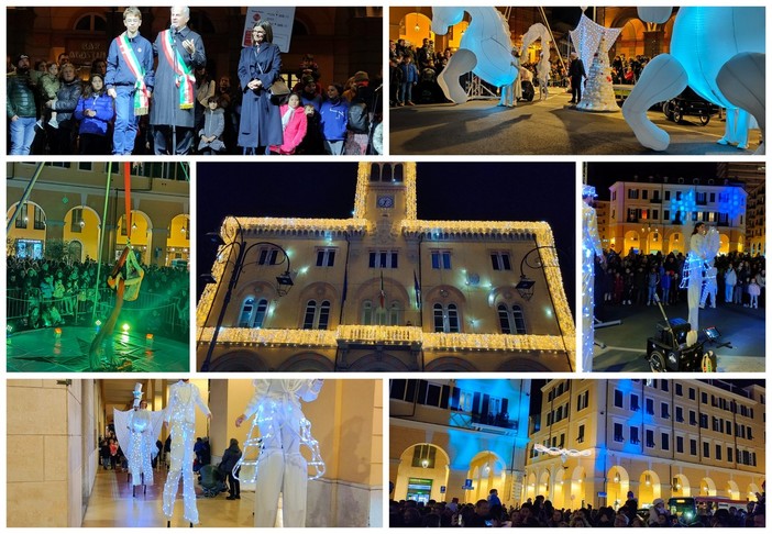 Imperia si illumina, si accendono le luci di Natale. Scajola: &quot;E a Capodanno grande festa in via Cascione&quot; (Foto e Video)