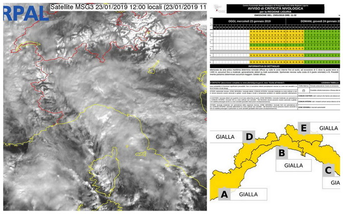 Maltempo sulla Liguria: allungata fino alle 6 di domani l'allerta per neve, per ora solo qualche fiocco in montagna