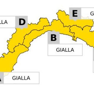 Allerta gialla per temporali sulla Liguria prolungata fino a mezzanotte