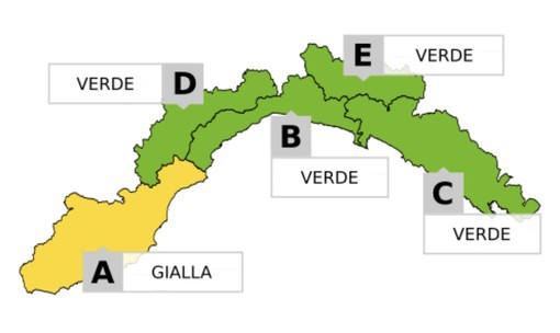 Maltempo sul Ponente: confermata l'allerta gialla, in arrivo forti piogge e innalzamento dei corsi d'acqua