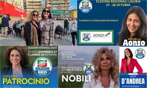 Elezioni regionali, Azzurro Donna Liguria sostiene il candidato Marco Bucci: scendono in campo quattro donne