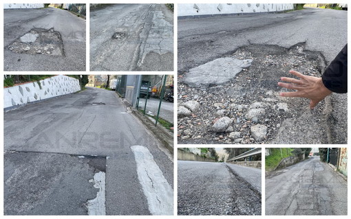 Sanremo: asfalti disastrati in zona San Lorenzo e Rio Massè, l'appello dei residenti al Comune (Foto)