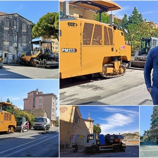 Vallecrosia, Biasi: &quot;62mila euro per i lavori di asfaltatura in via Angeli Custodi&quot; (Foto e video)