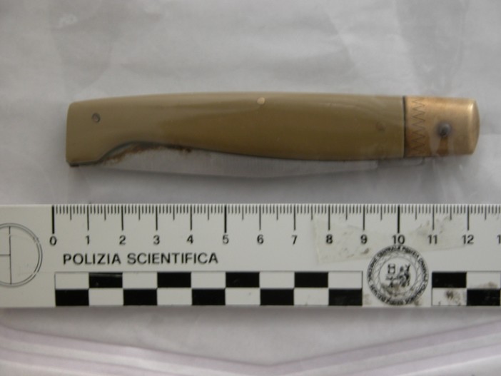 Il coltello usato da Salvatore Sibio