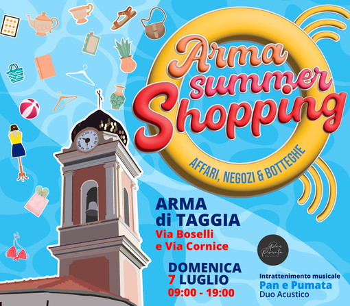 ‘Arma summer shopping’: domenica 7 luglio l’evento di Confartigianato nelle vie centrali di Arma di Taggia