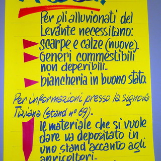 Sanremo: cartelli in tutta la città per esortare la popolazione ad aiutare le zone alluvionate
