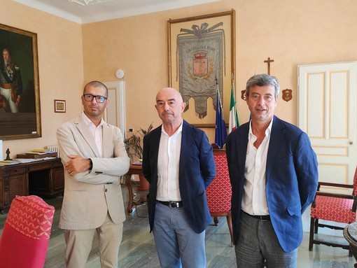 Fulvio Fellegara con il Sindaco Mager e il candidato Governatore Andrea Orlando