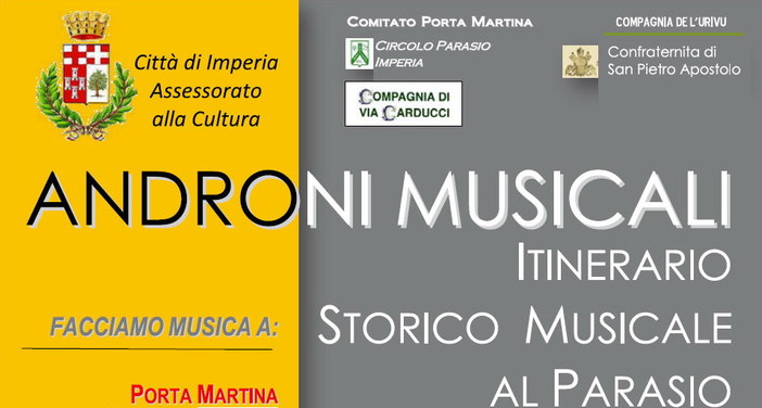 Imperia: mercoledì prossimo da piazza Duomo, l'appuntamento con 'Androni Musicali'